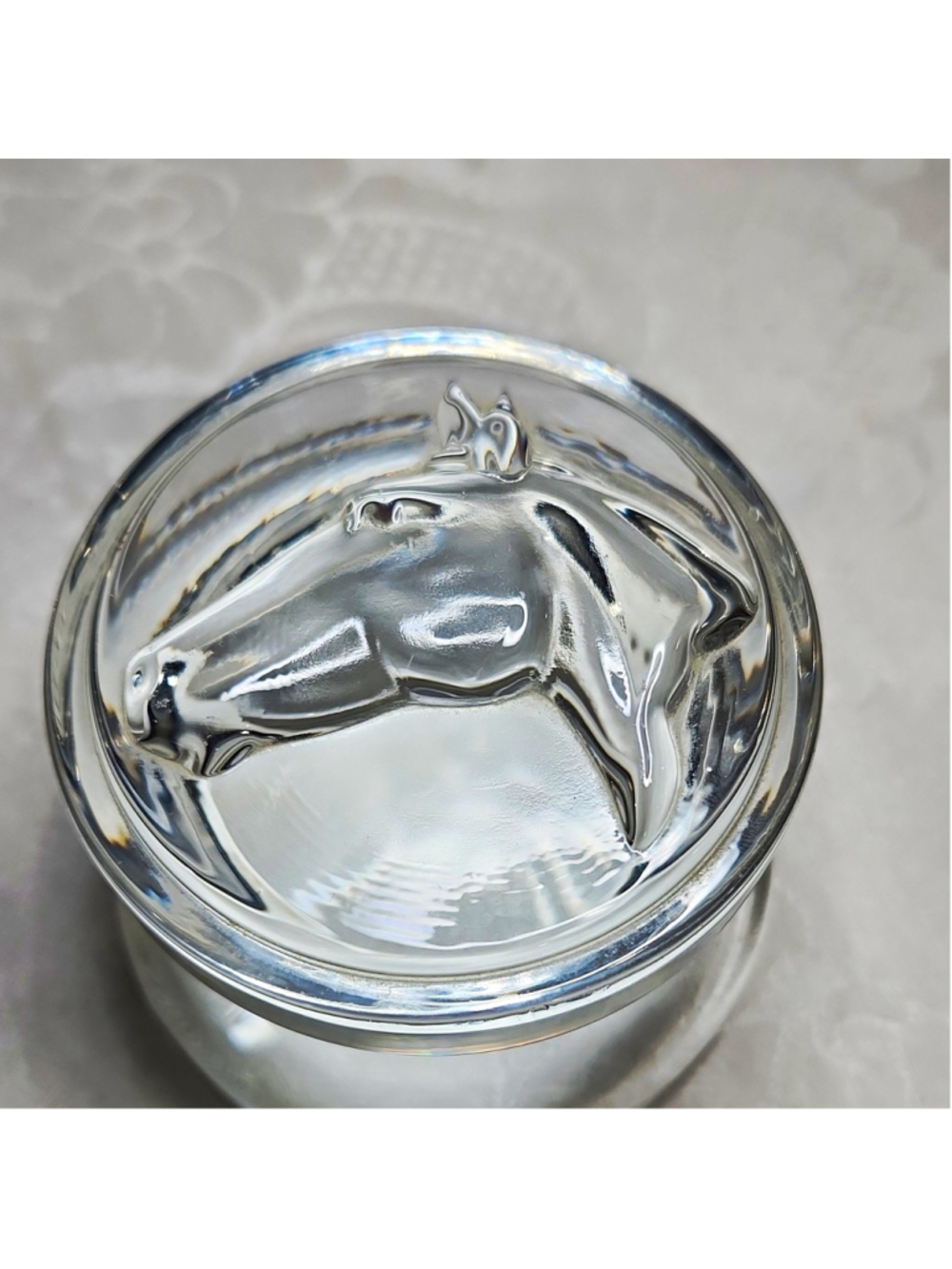 Vtg Clear Glass Pedestal Paperweight - Heavy Optical Crystal Style Desk Decor